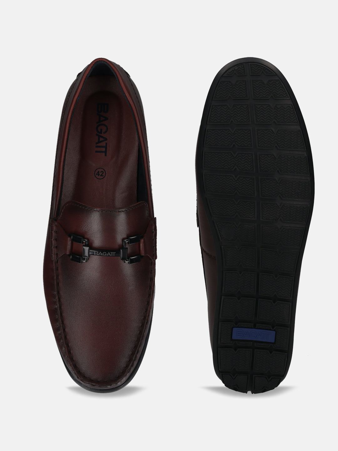 BAGATT Xline Bordo Premium Leather Casual Slip-Ons