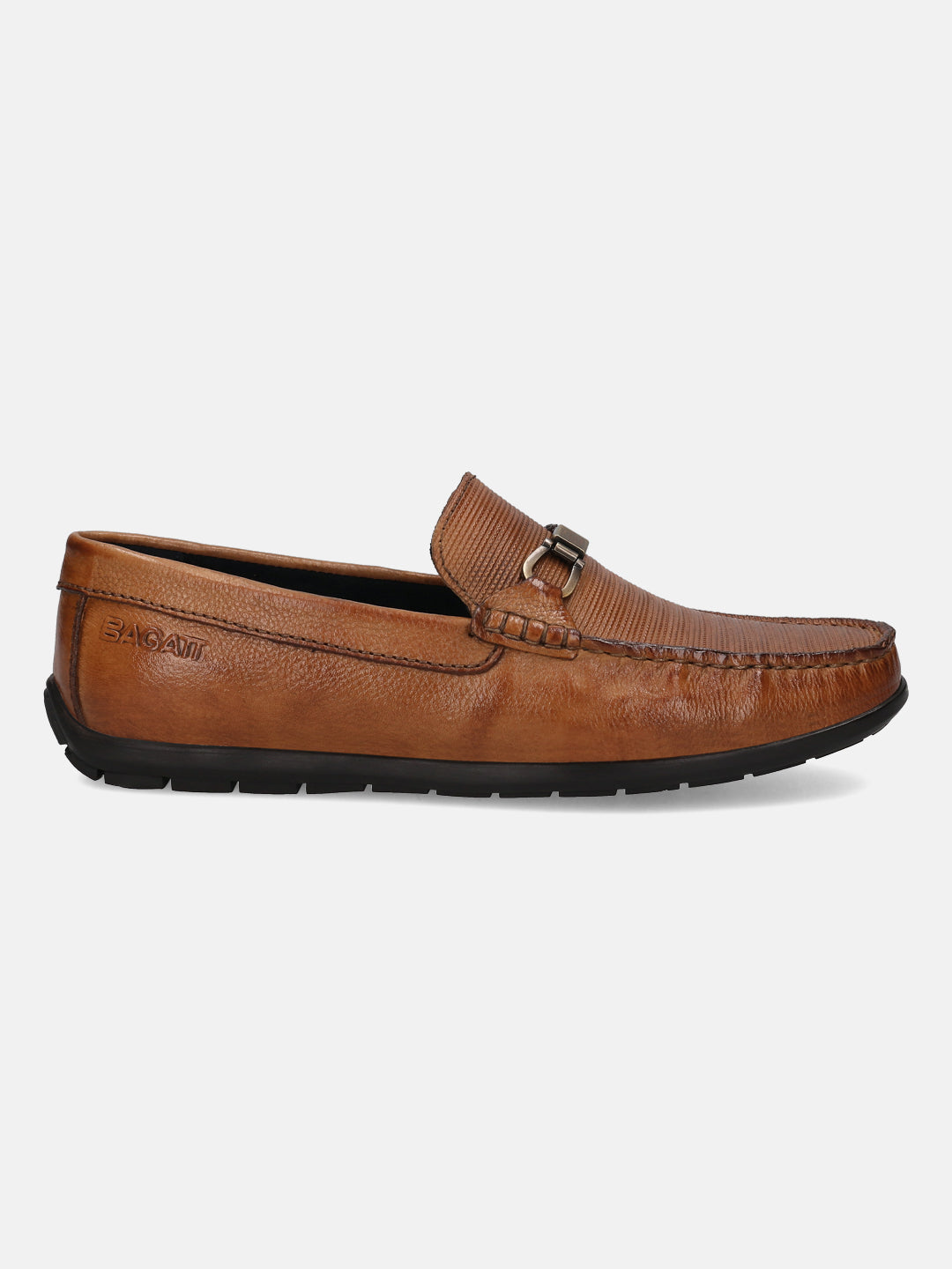 BAGATT Xline Cognac Premium Leather Casual Slip-Ons