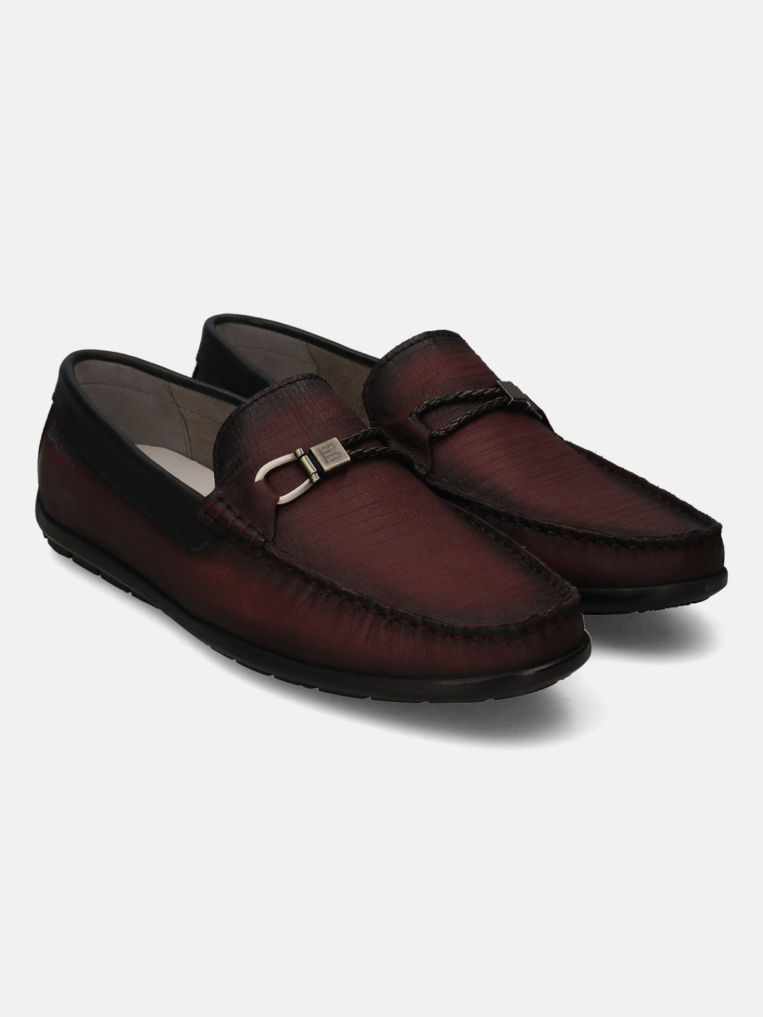 BAGATT  Xline Bordo Premium Leather Casual Slip-Ons