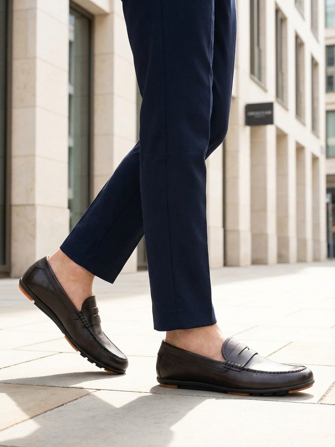 BAGATT Corrado Dark Brown Premium Leather Casual Slip-Ons