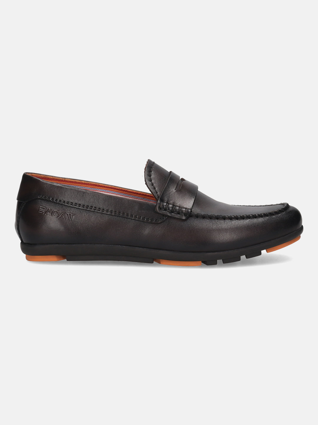 BAGATT  Corrado Dark Brown Premium Leather Casual Slip-Ons