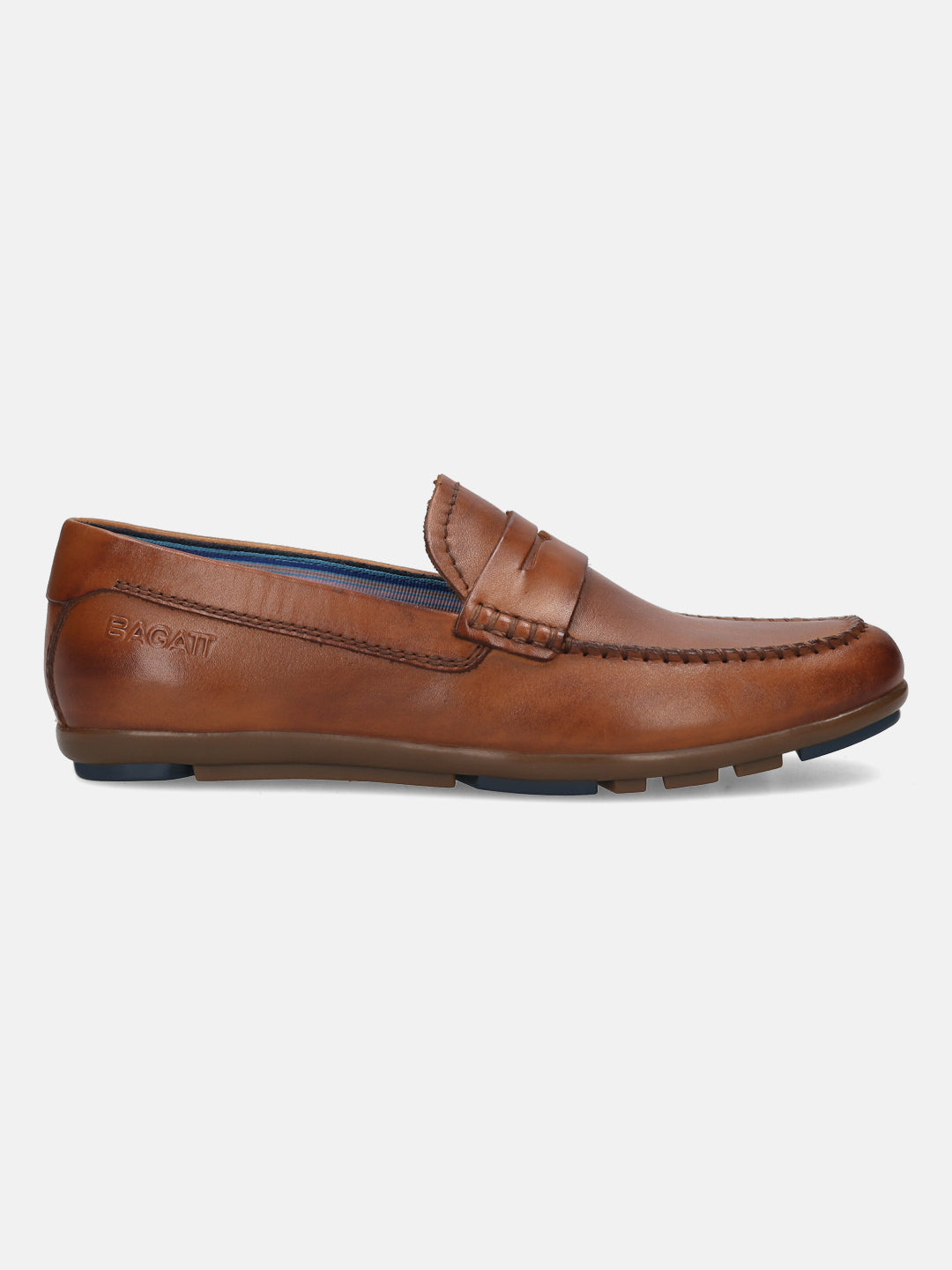 BAGATT Corrado Cognac Premium Leather Casual Slip-Ons