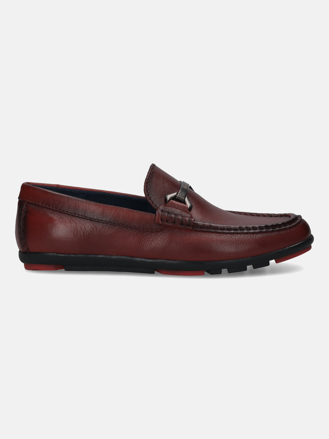 BAGATT Corrado Red Premium Leather Casual Slip-Ons