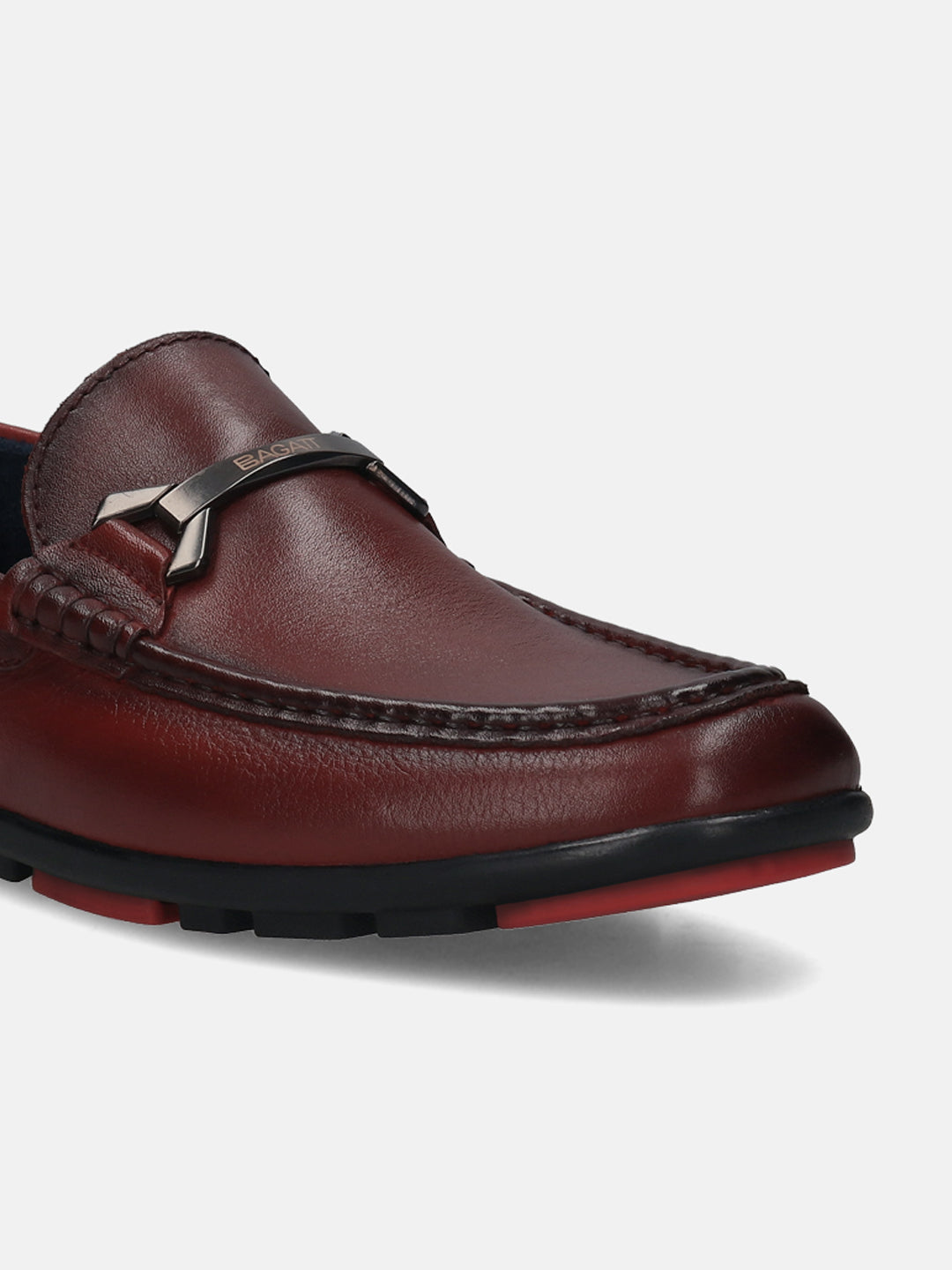 BAGATT Corrado Red Premium Leather Casual Slip-Ons