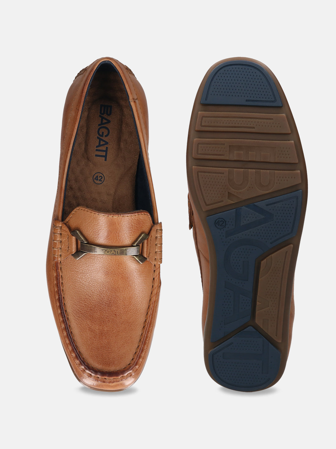 BAGATT Corrado Cognac Premium Leather Casual Slip-Ons