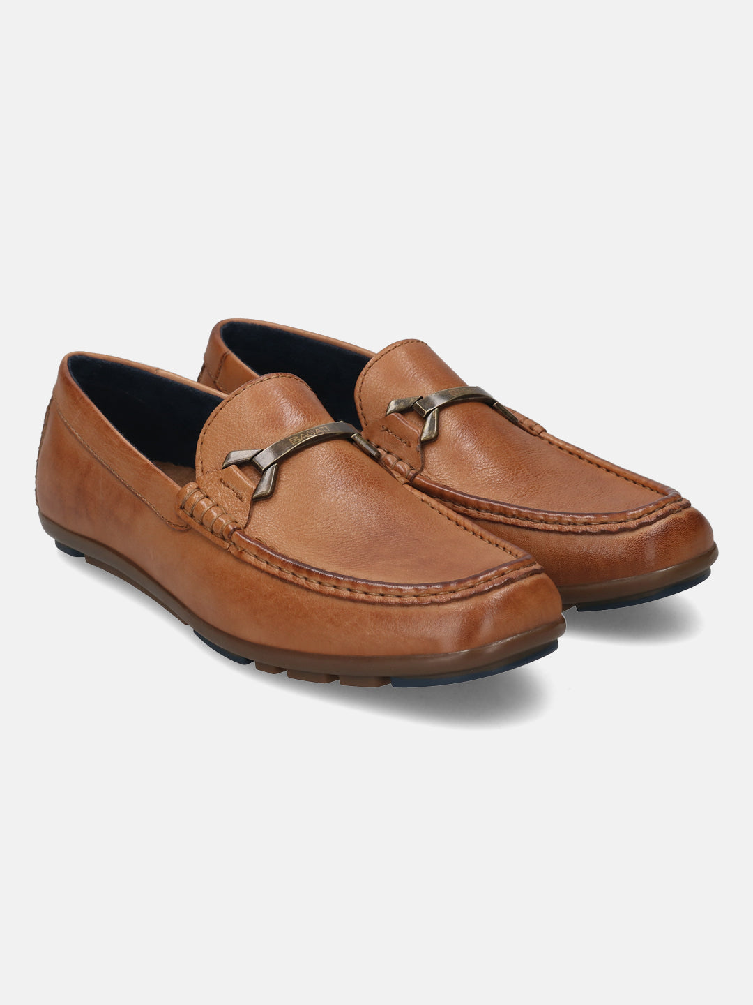 BAGATT Corrado Cognac Premium Leather Casual Slip-Ons