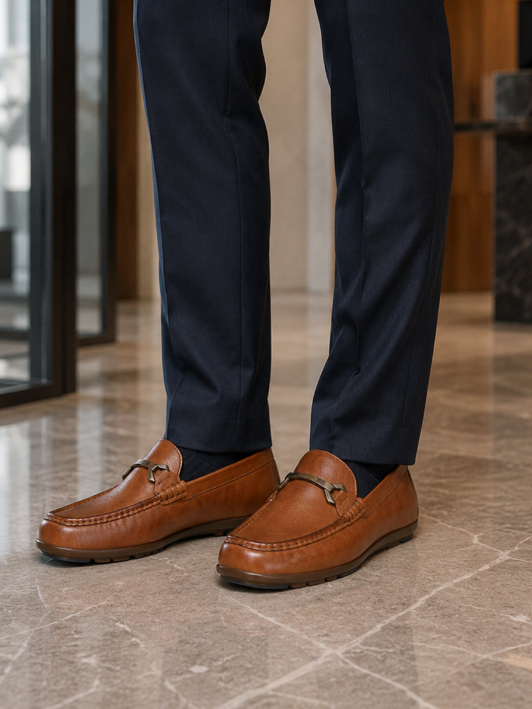 BAGATT Corrado Cognac Premium Leather Casual Slip-Ons