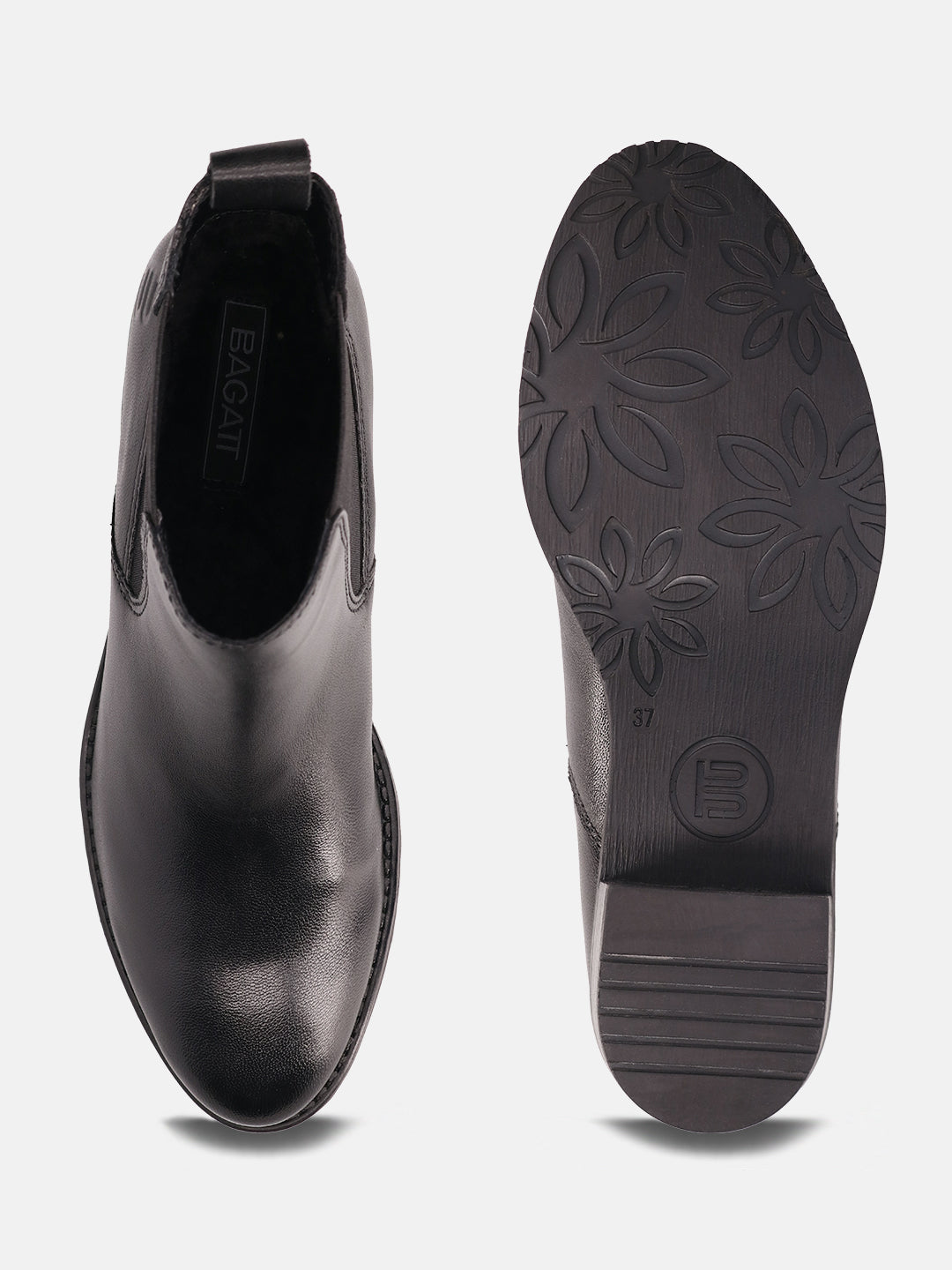 BAGATT Ruby Black Premium Leather Chelsea Boots