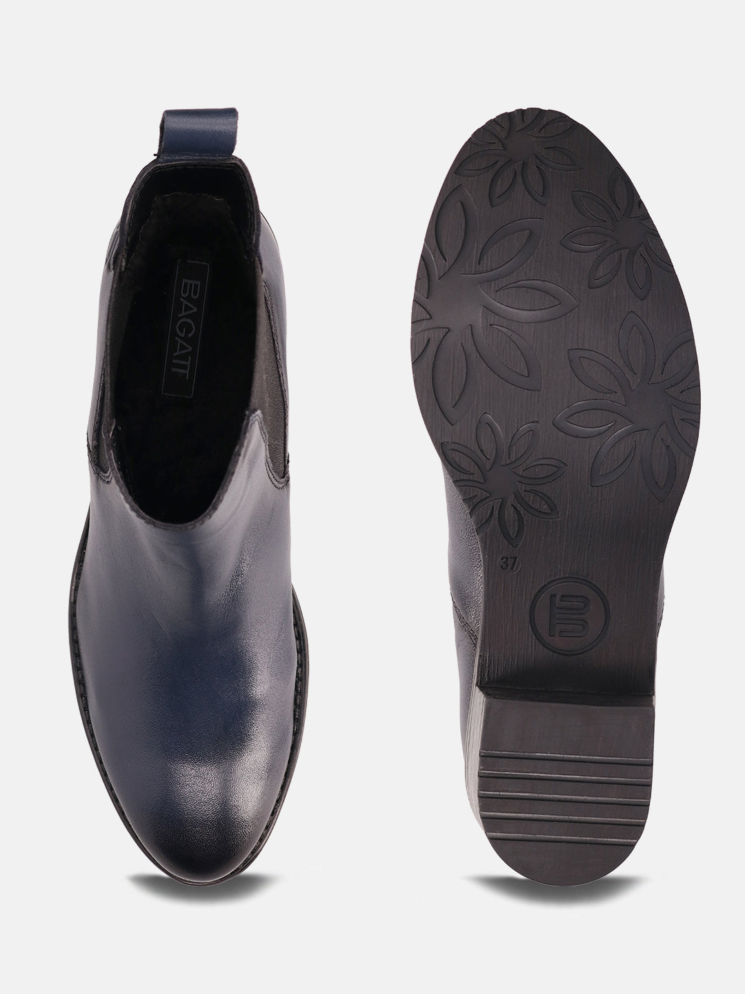 BAGATT  Ruby Dark Blue Premium Leather Chelsea Boots