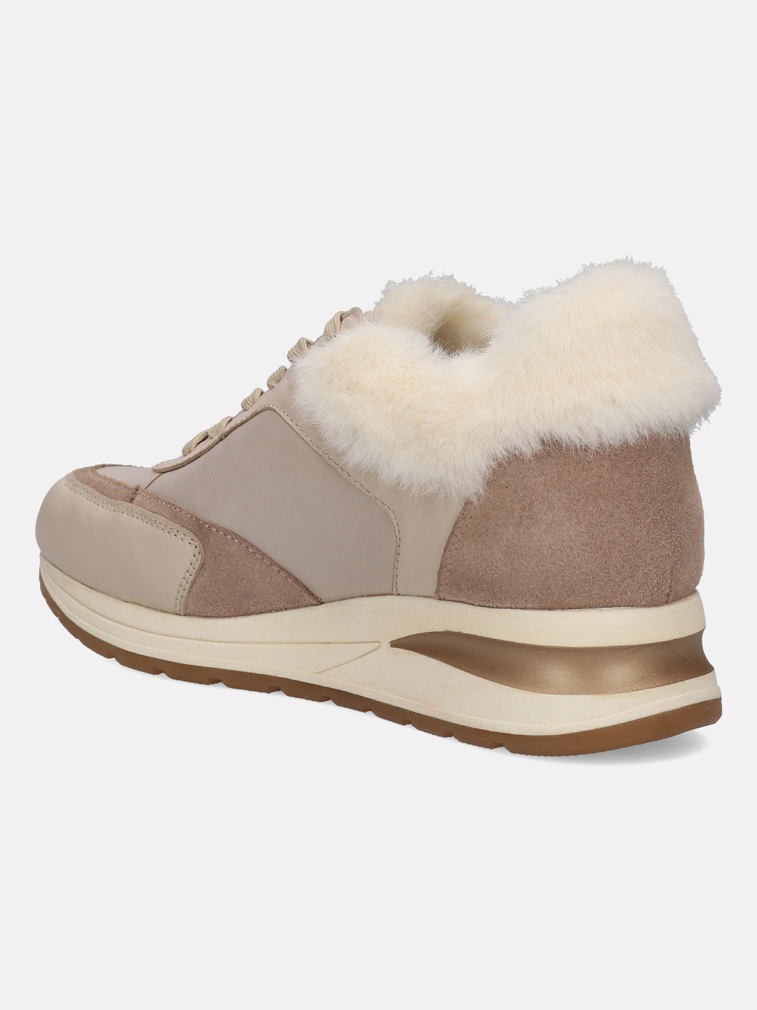 BAGATT Venice Beige Premium Leather Mid Top Sneakers