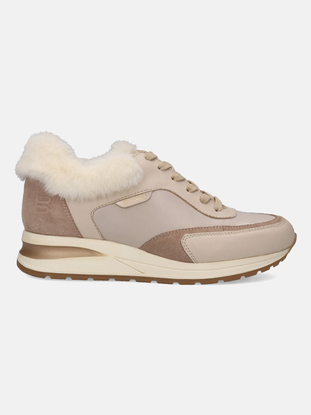 BAGATT Venice Beige Premium Leather Mid Top Sneakers