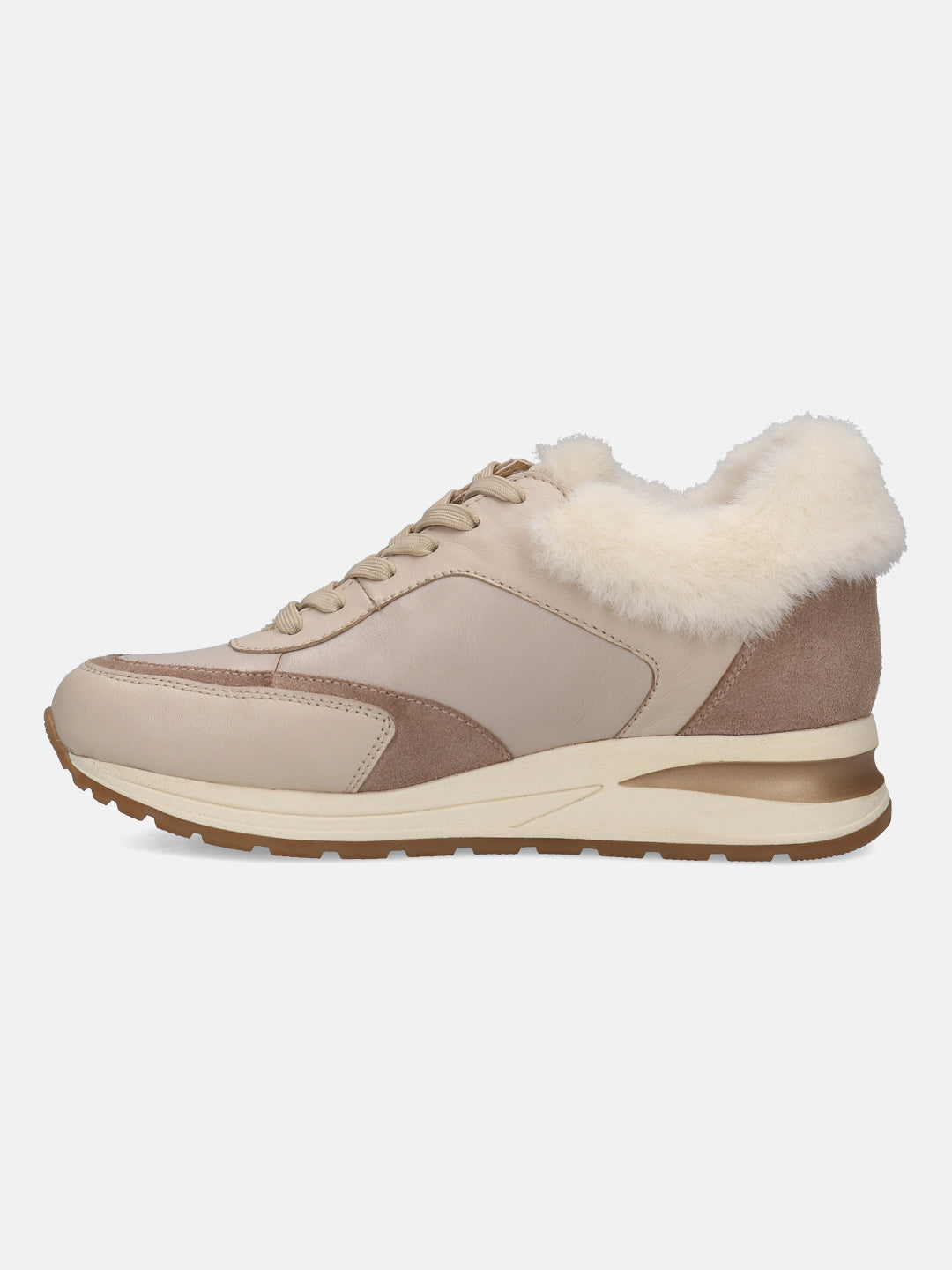 BAGATT Venice Beige Premium Leather Mid Top Sneakers
