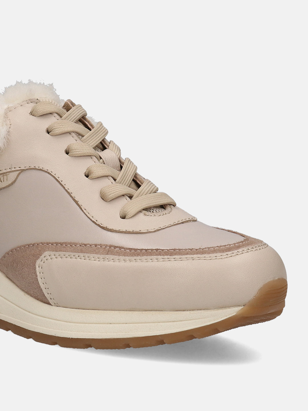 BAGATT Venice Beige Premium Leather Mid Top Sneakers