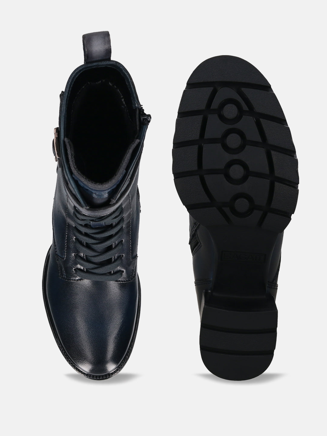 BAGATT Yamila Dark Blue Premium Leather Ankle Boots