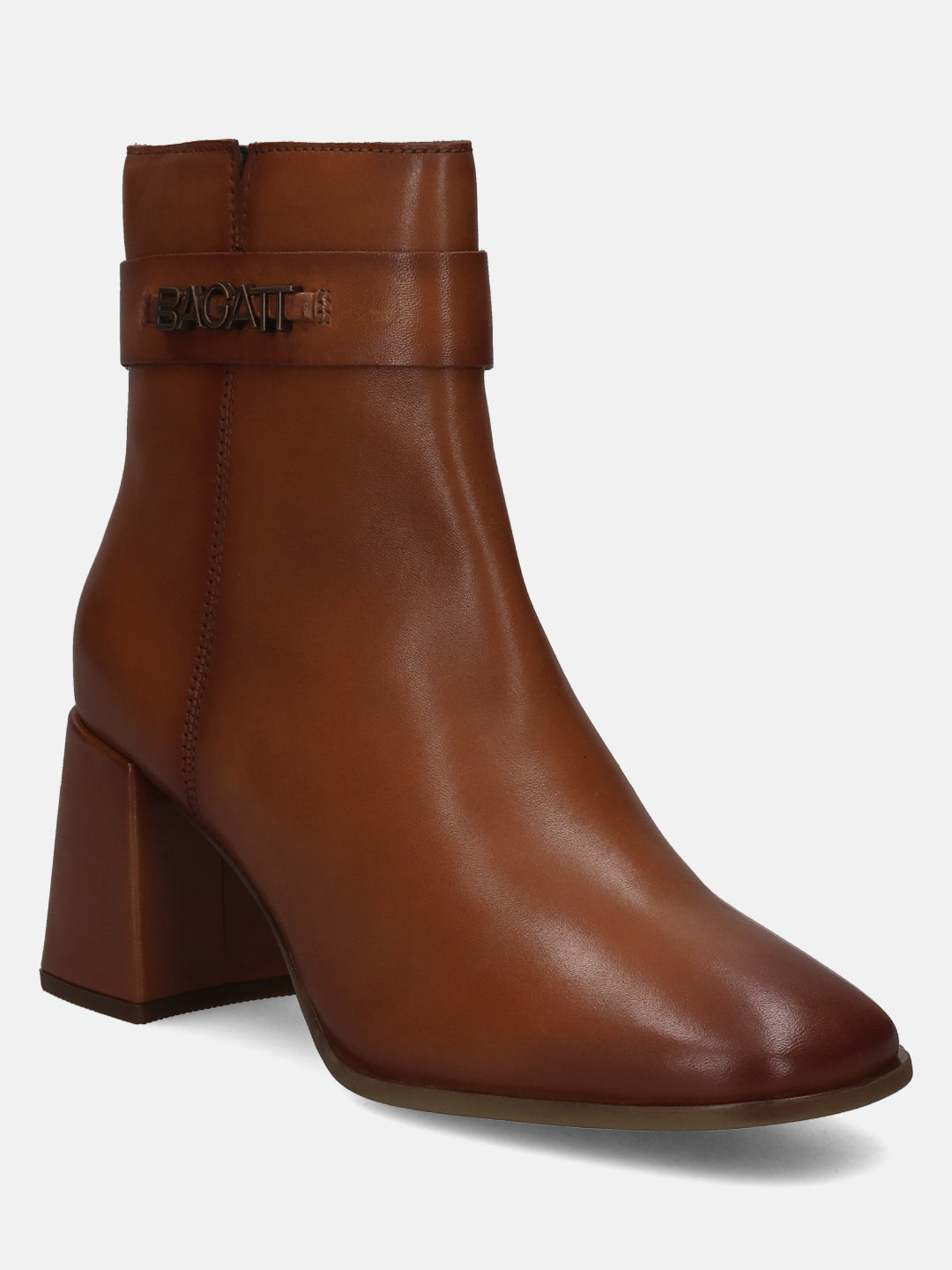 BAGATT Premium Leather Cognac Ankle Boots