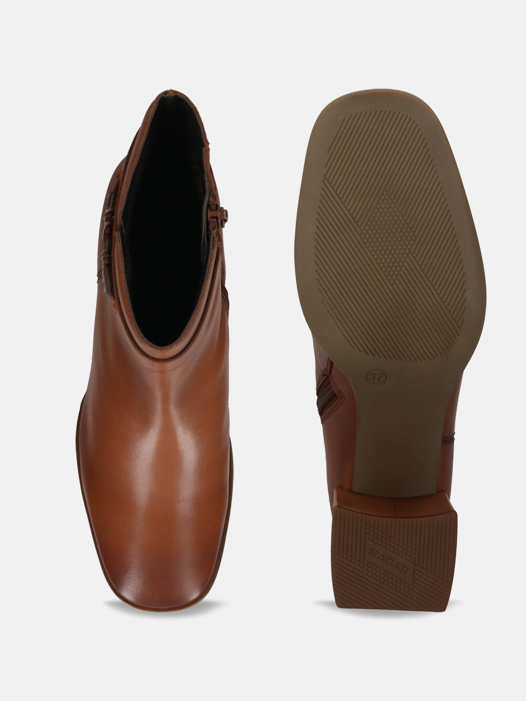 BAGATT Premium Leather Cognac Ankle Boots