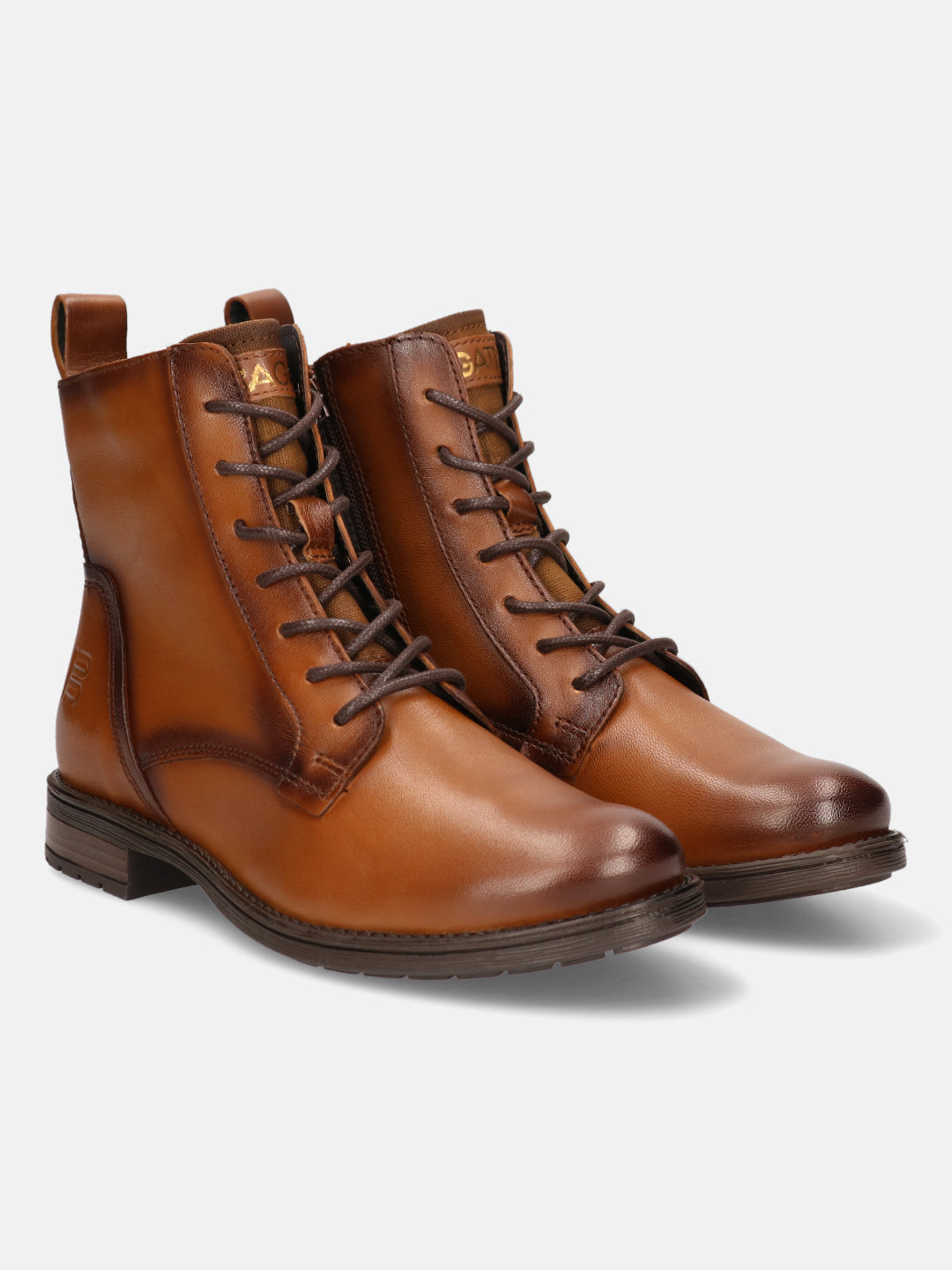 BAGATT Premium Leather Cognac Ankle Boots