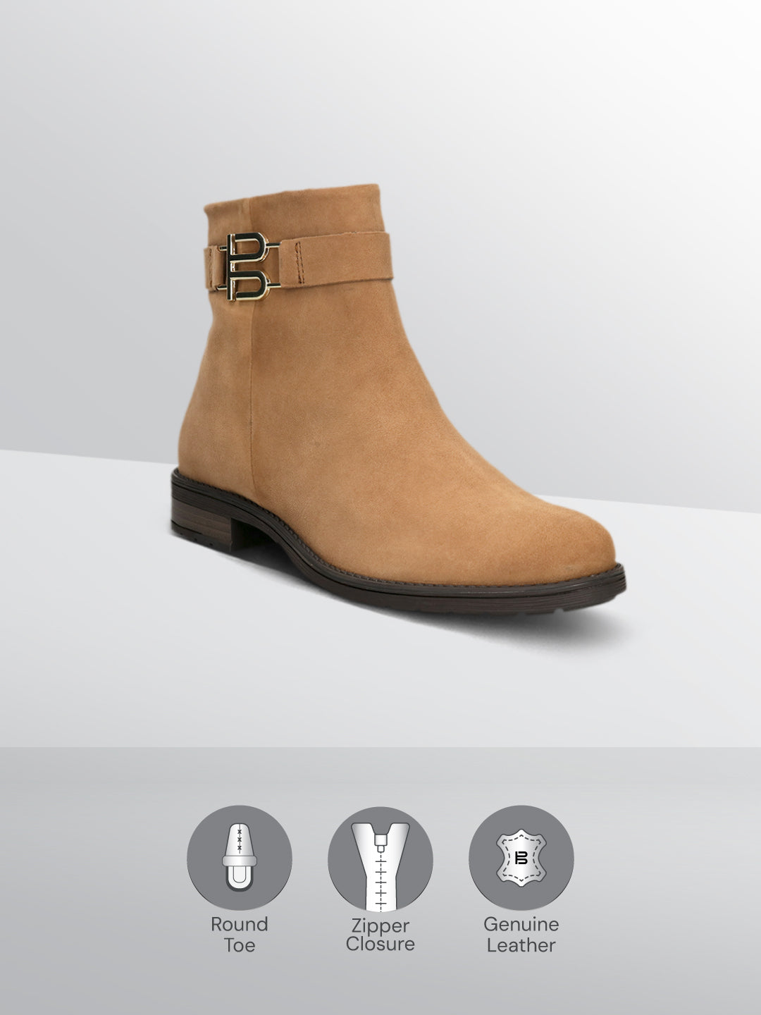 TT.BAGATT Ronja I Light Brown Premium Leather Ankle Boots