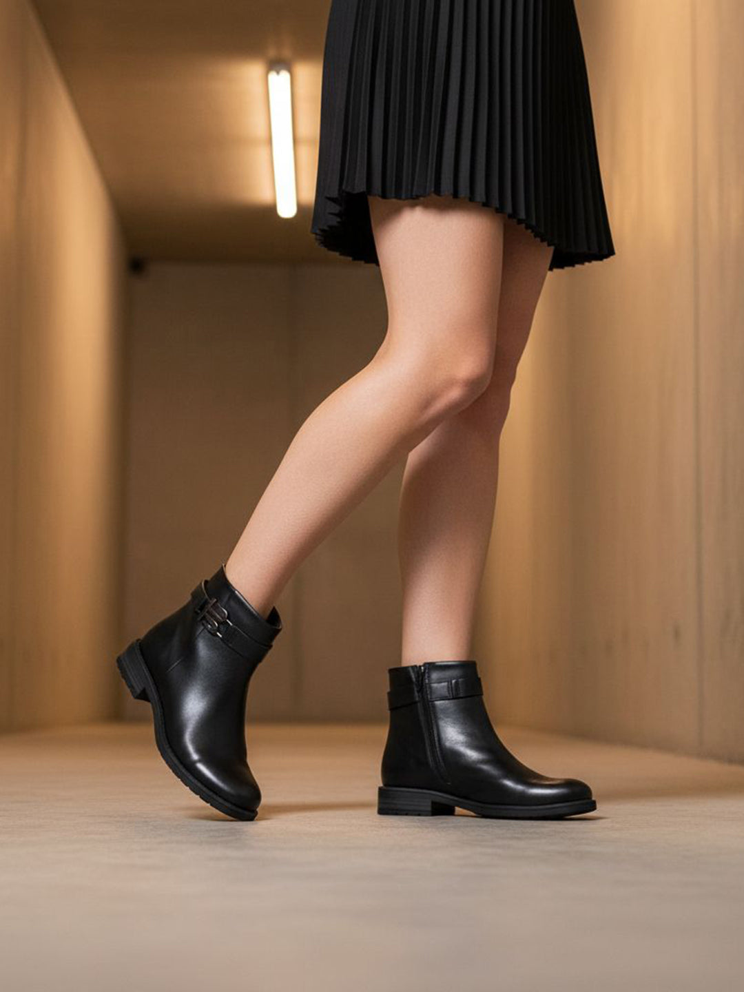 TT.BAGATT Ronja I Black Premium Leather Ankle Boots