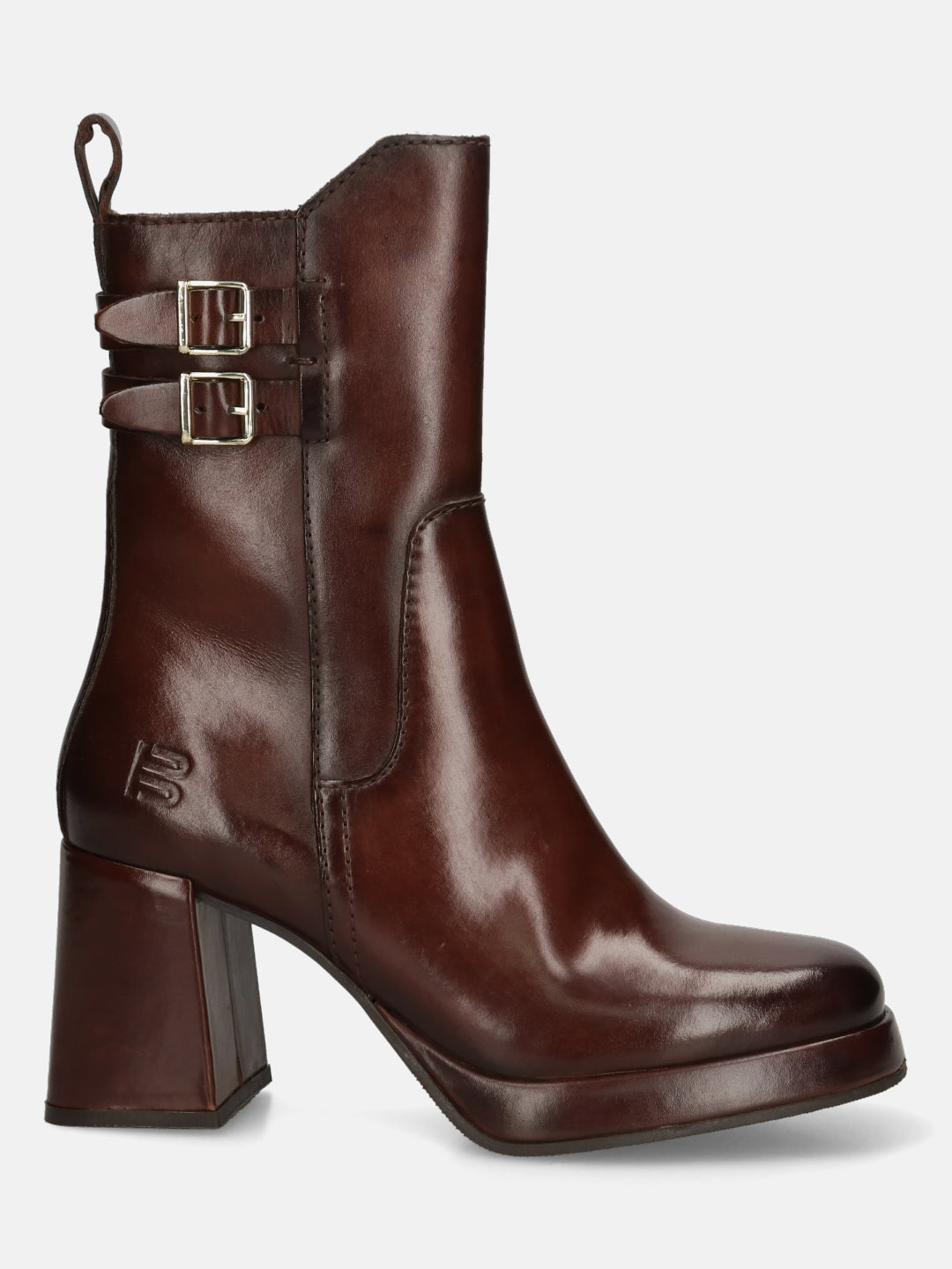 BAGATT Mid-Brown Premium Leather Ankle Boots