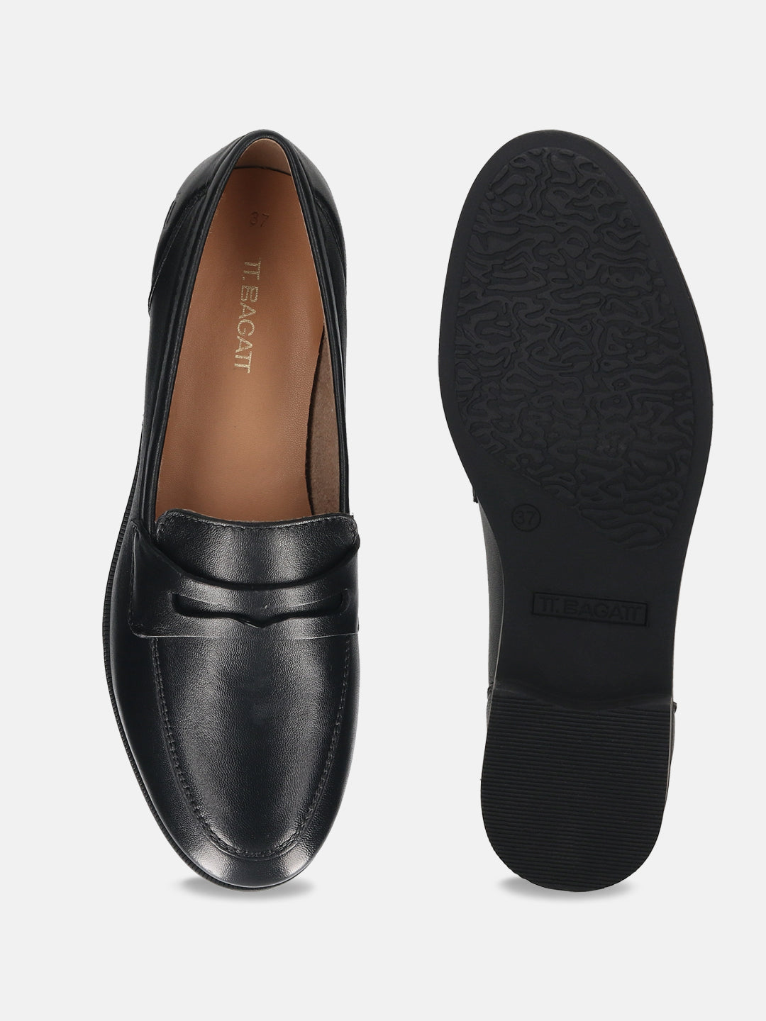 TT.BAGATT Edwina black Premium Leather Slip-Ons