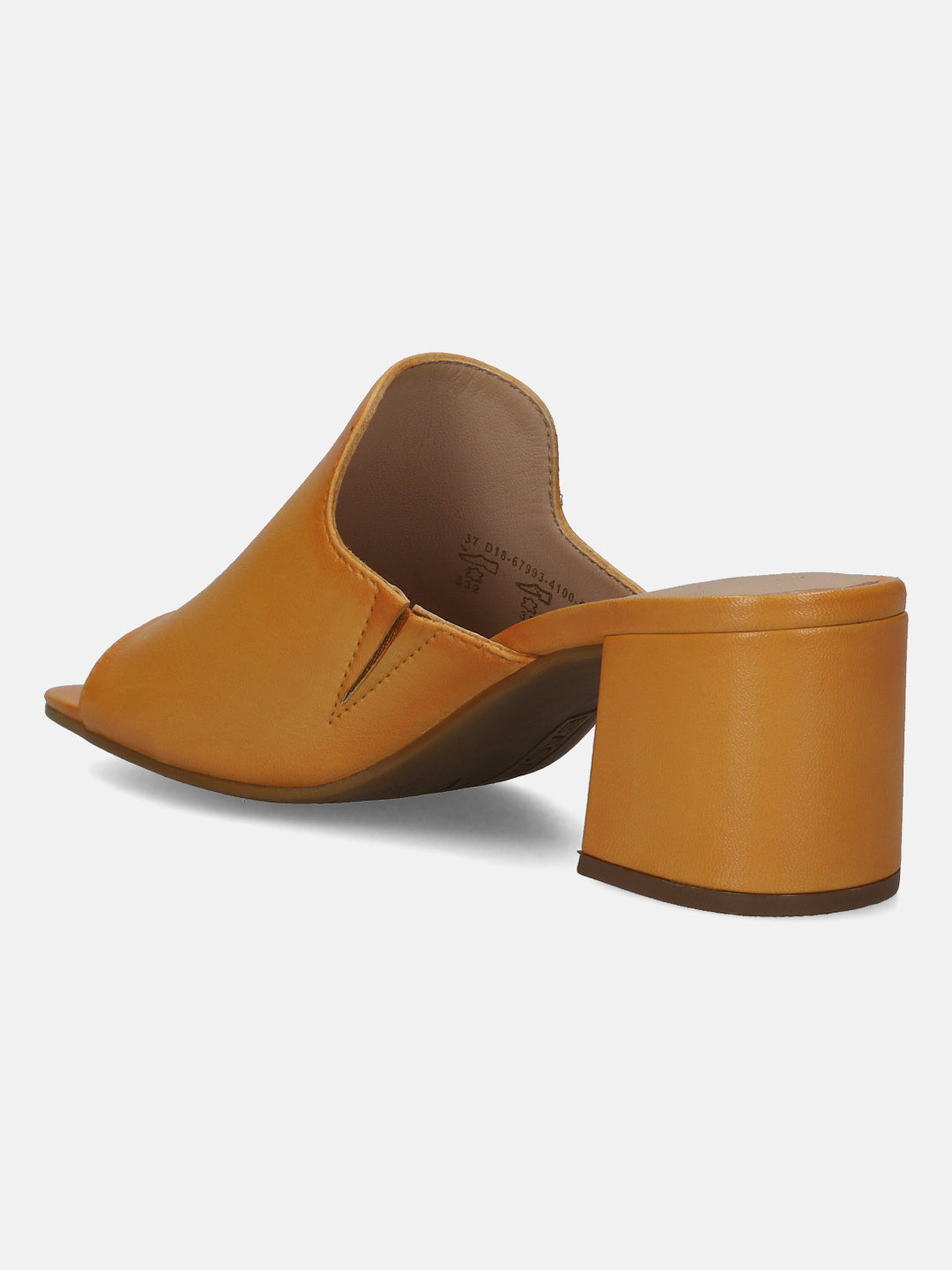 BAGATT  Vaiana Yellow Premium Leather Block Heel