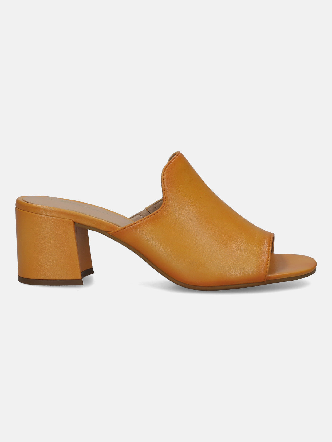 BAGATT  Vaiana Yellow Premium Leather Block Heel