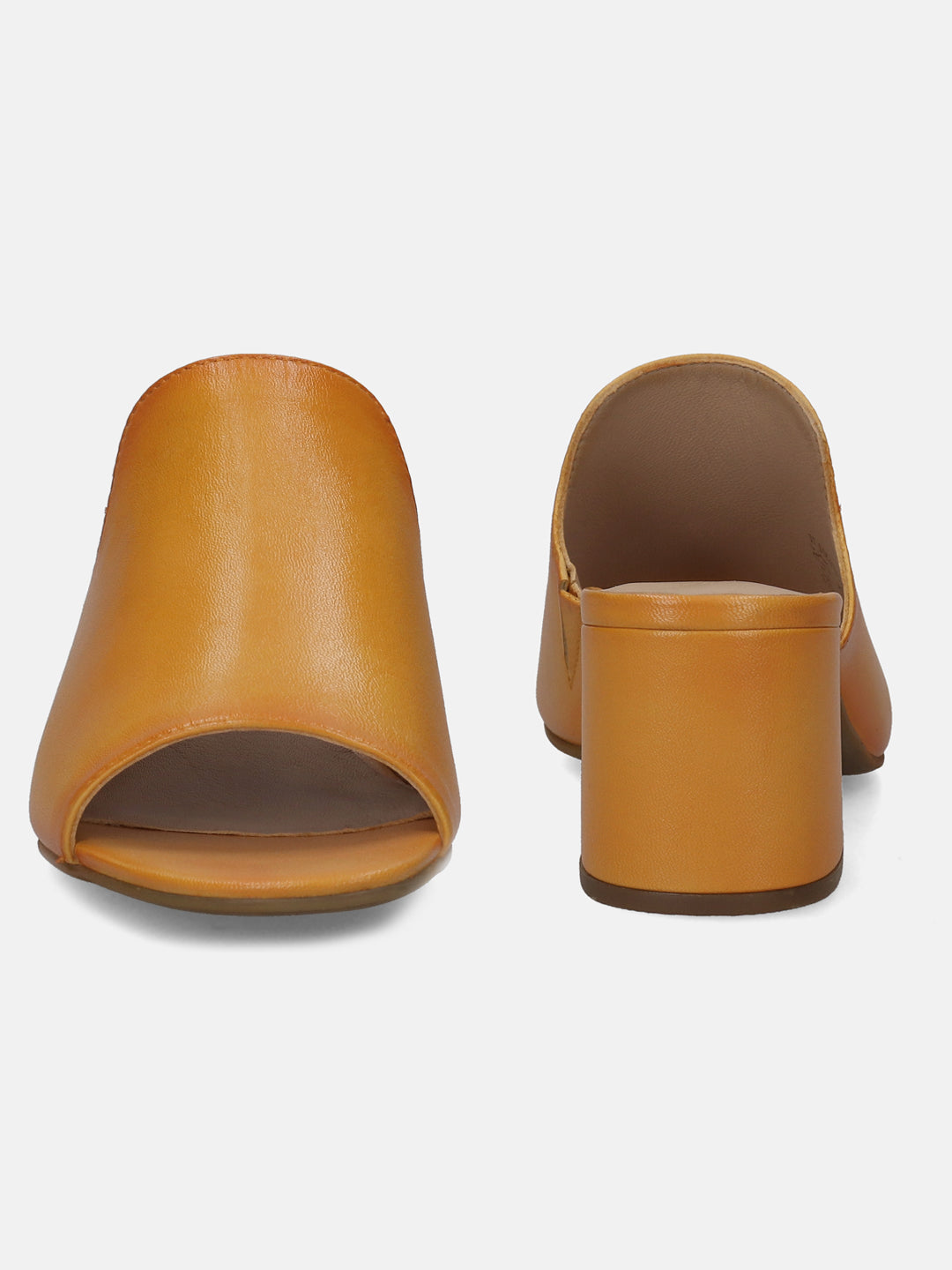 BAGATT  Vaiana Yellow Premium Leather Block Heel