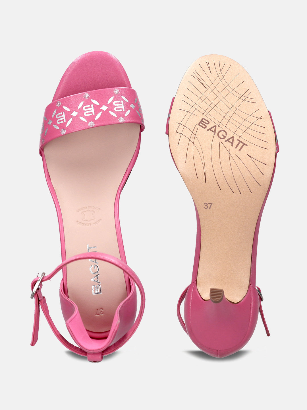 BAGATT Silvana Trends Premium Leather Ankle Strap Stilettos Heels