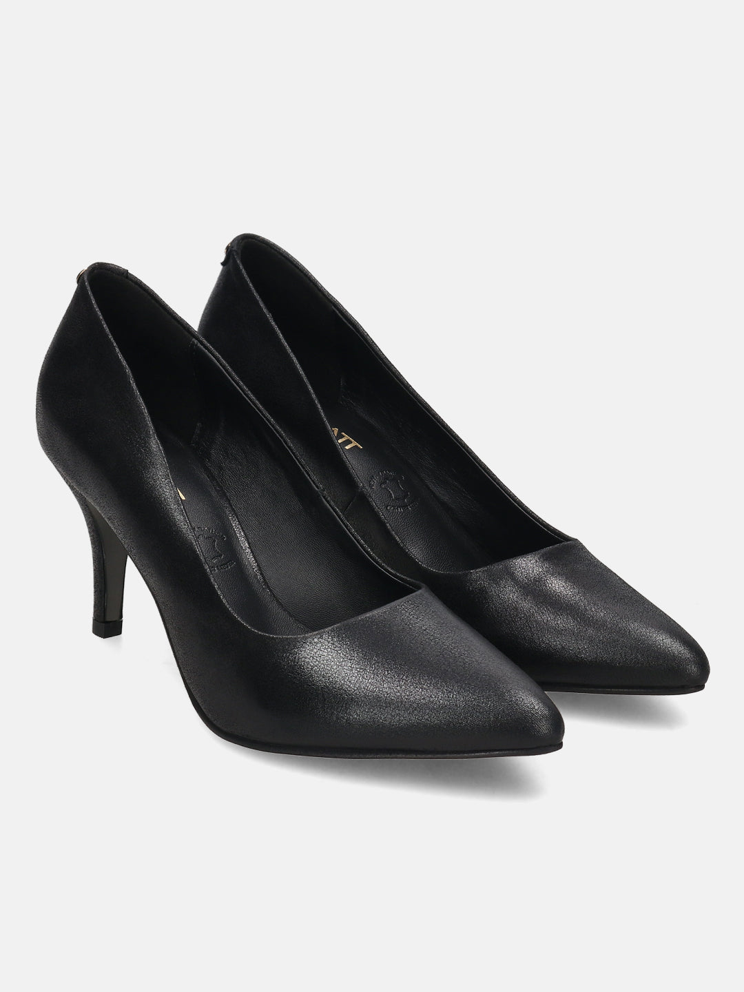 BAGATT Premium Leather Black Court Shoe