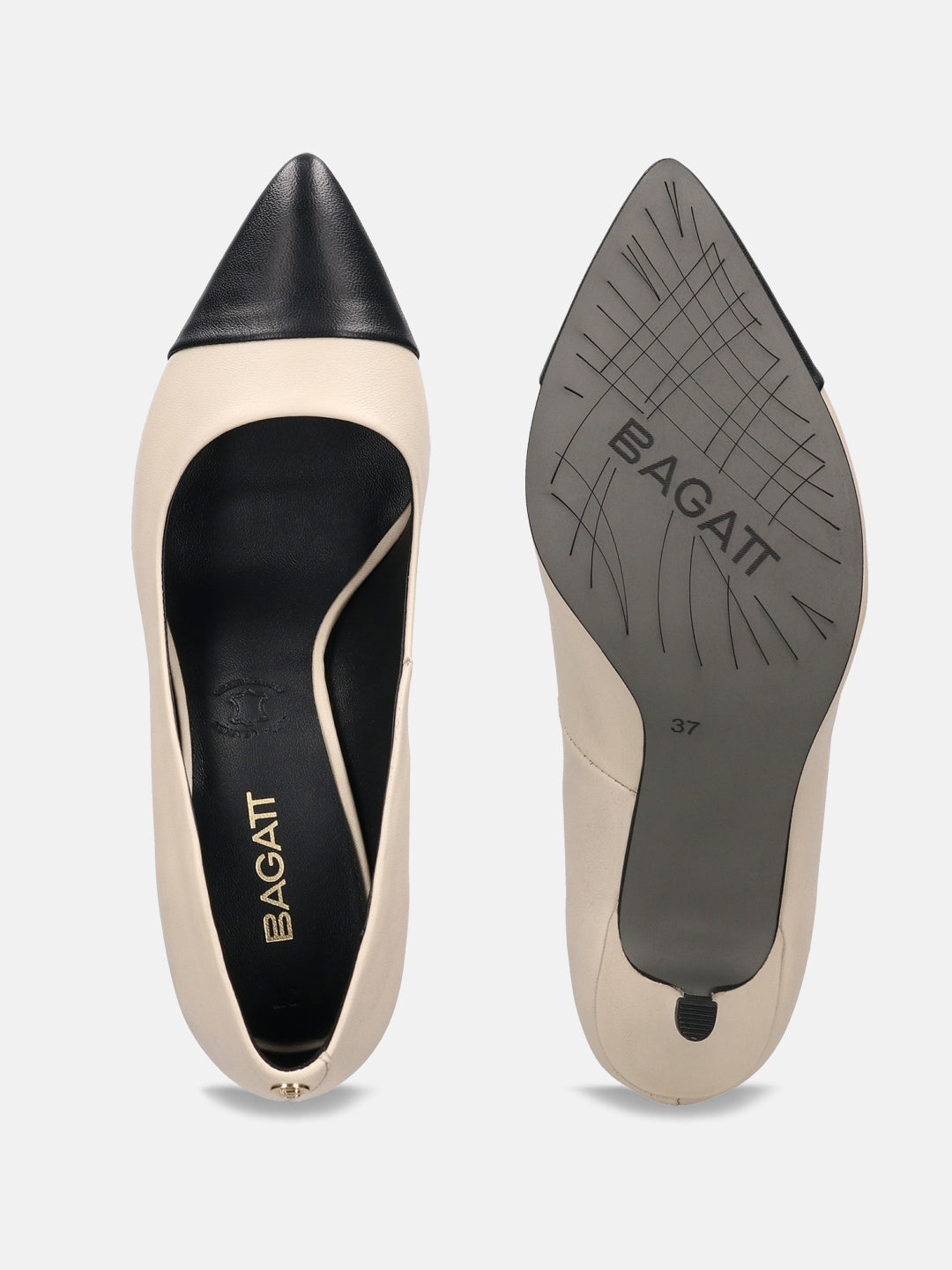 BAGATT Jemila Offwhite Premium Leather Pumps