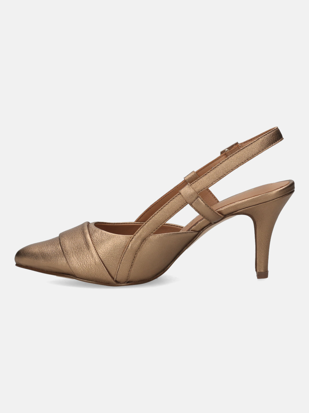 BAGATT Jemila Metallics Premium Leather Back Strap Heels