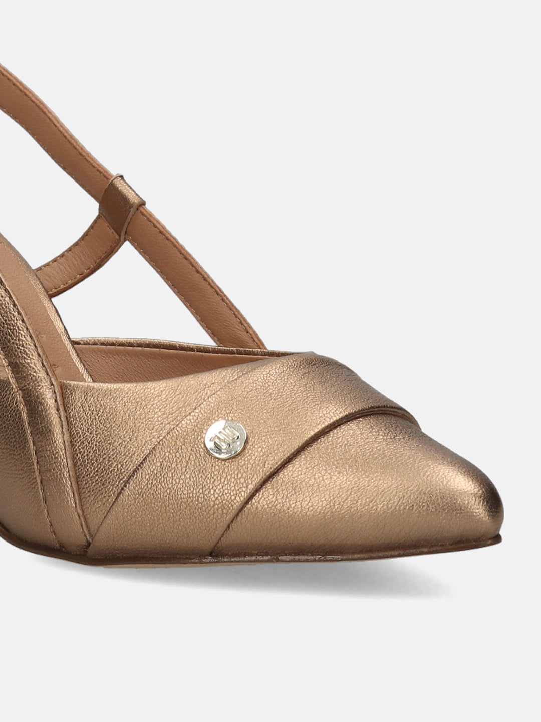BAGATT Jemila Metallics Premium Leather Back Strap Heels