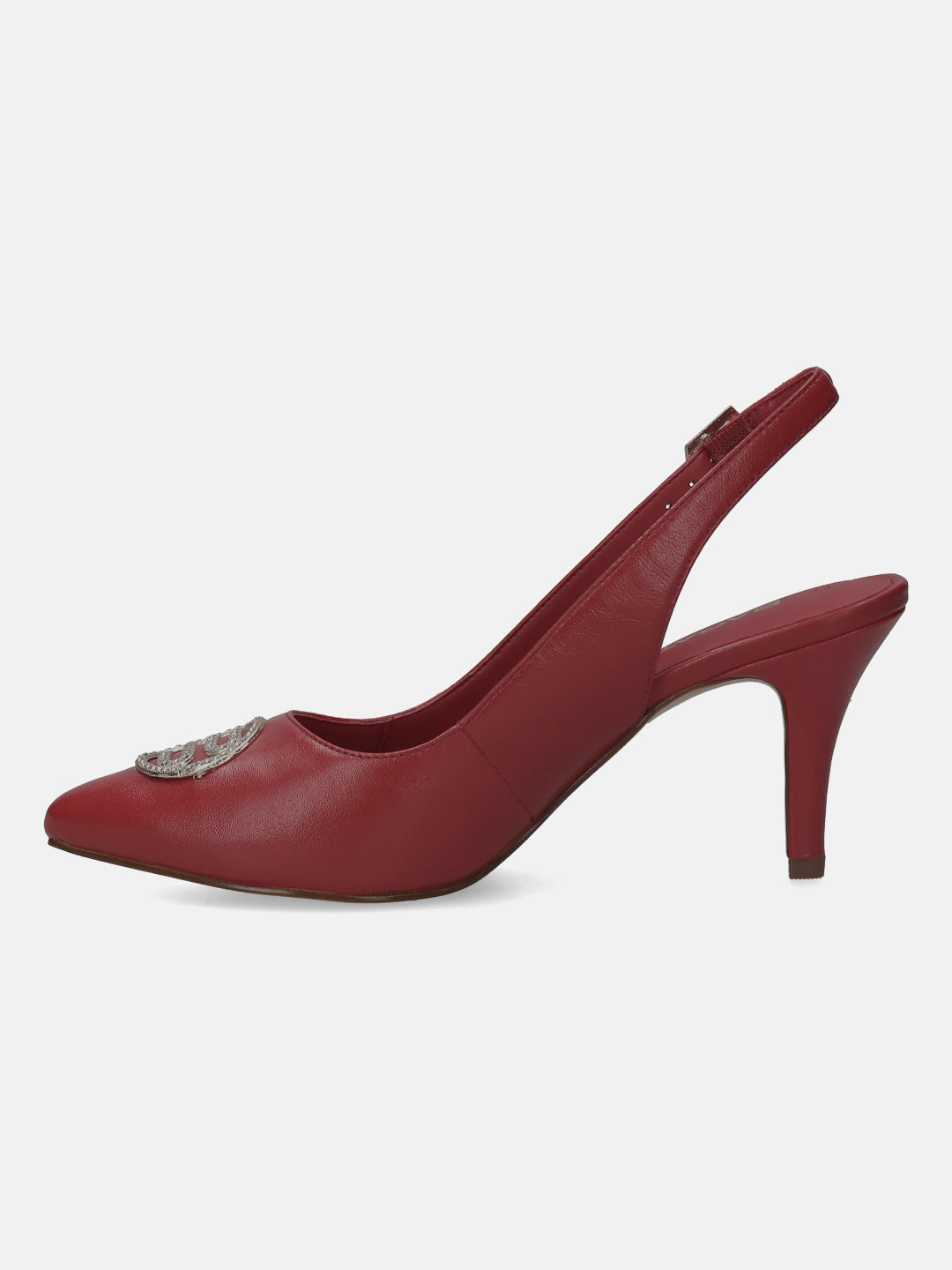 BAGATT Jemila Red Premium Leather Back Strap Heels