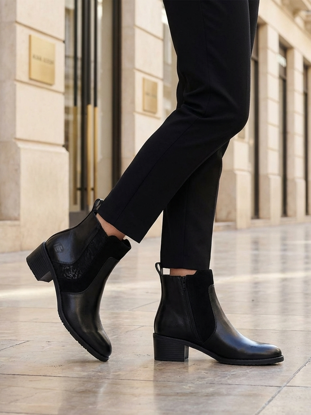 TT.BAGATT Ruby I Black Premium Leather Ankle Boots