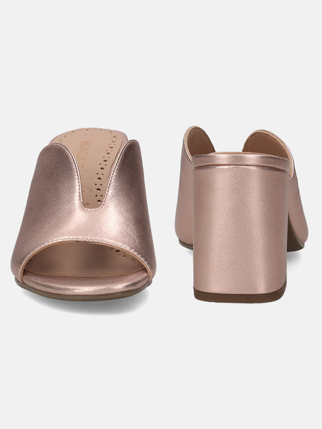 BAGATT Rosella Rose Leather Mules Heels