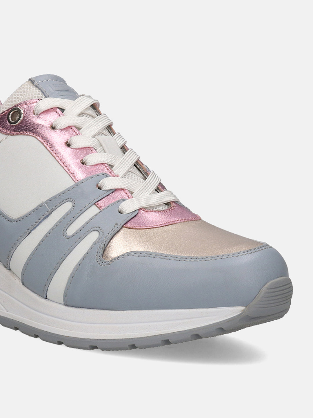 BAGATT Venice Light Blue Premium Leather Mid Top Sneakers