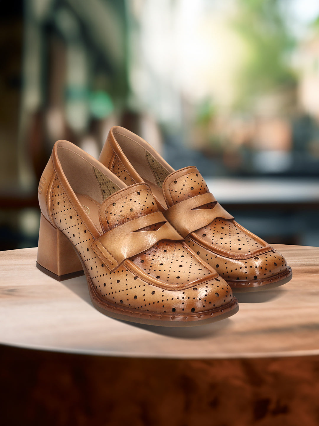 BAGATT Scala Light Brown Premium Leather Pumps