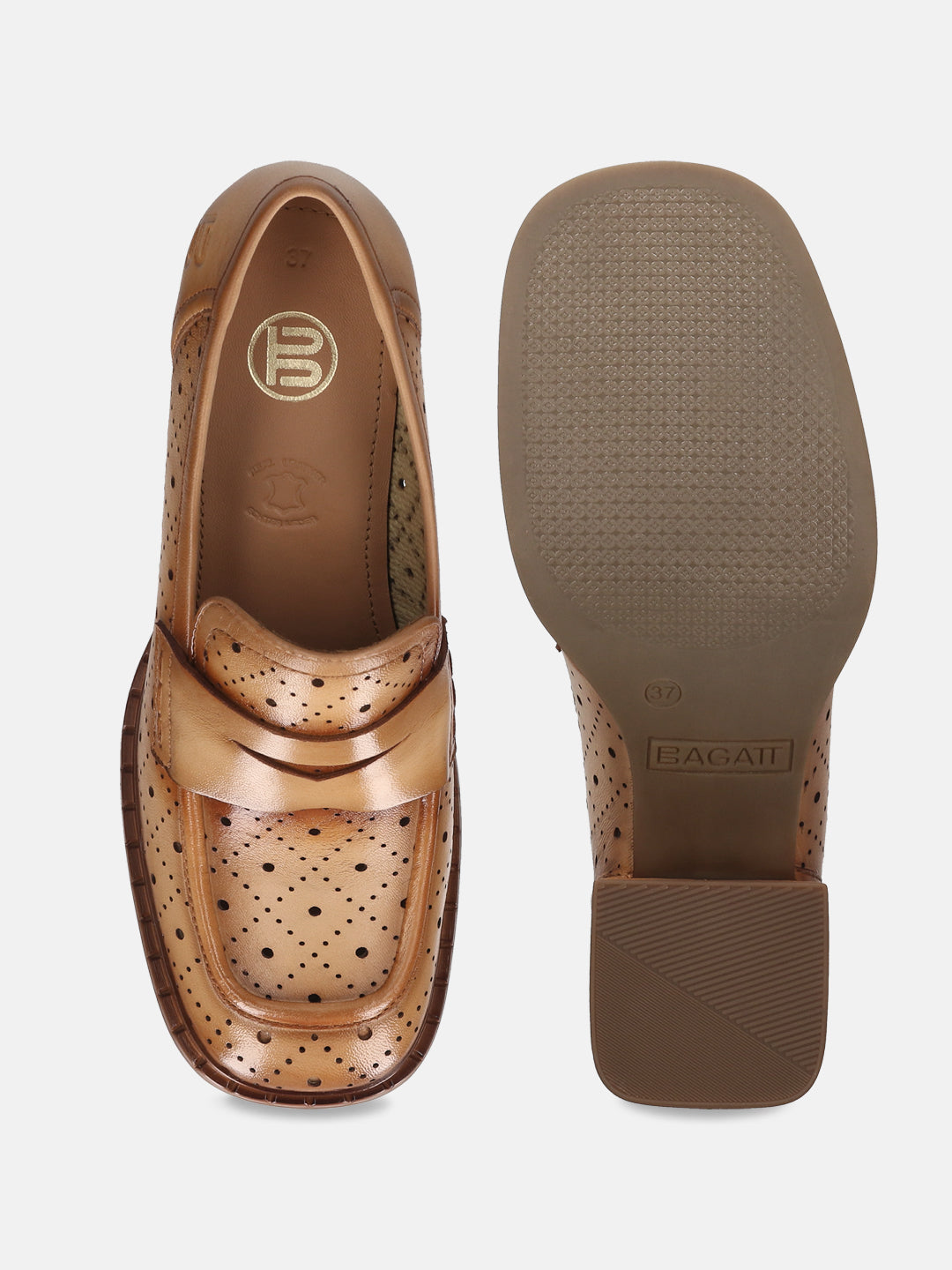 BAGATT Scala Light Brown Premium Leather Pumps
