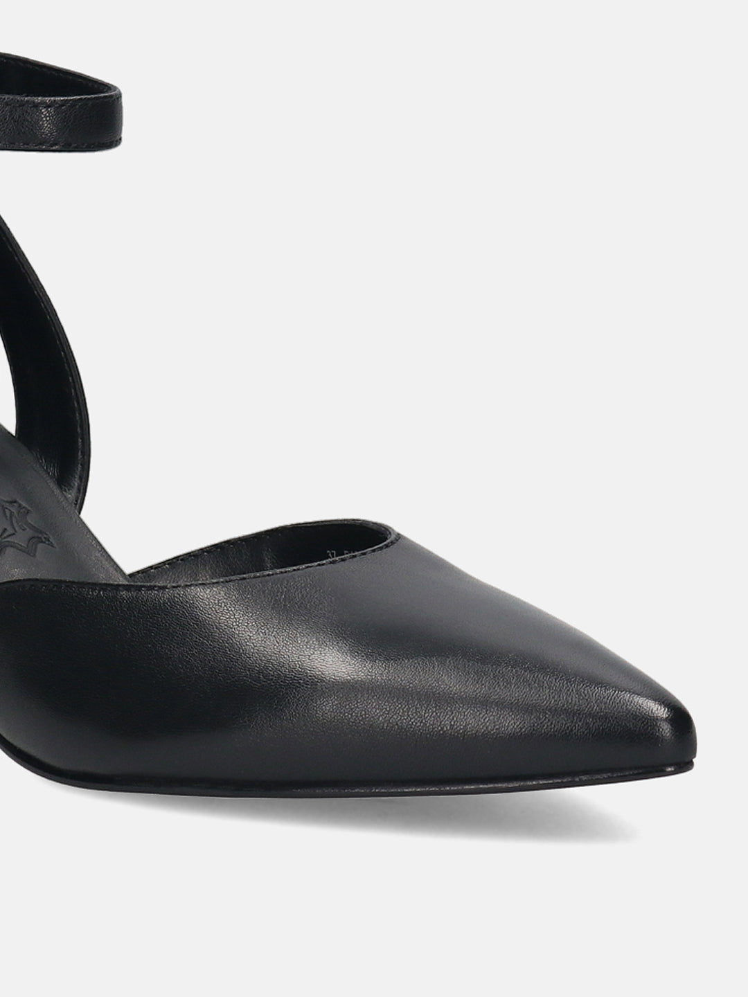 BAGATT Premium Leather Black Ankle Strap Heels