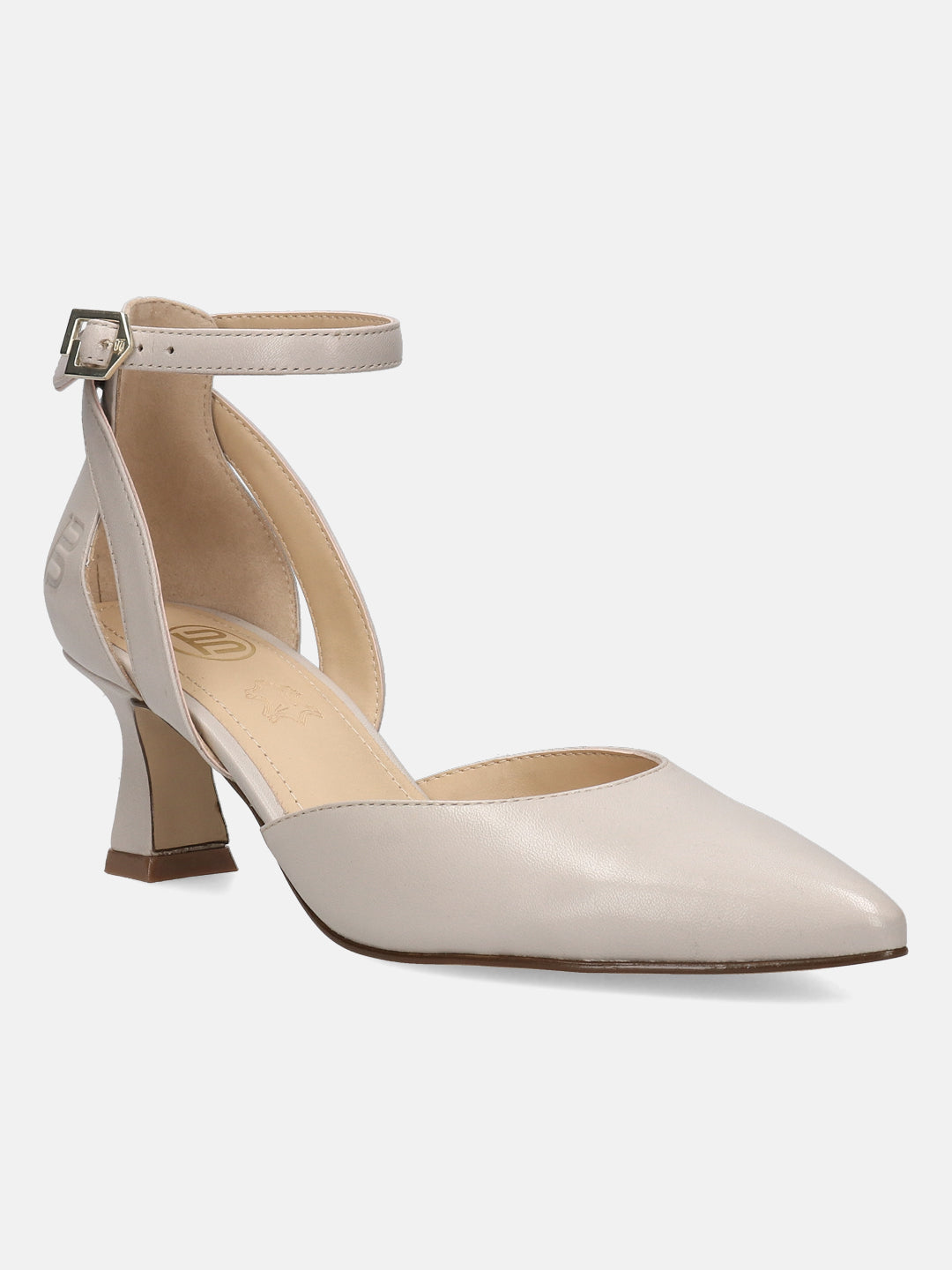 BAGATT Varese Offwhite Premium Leather Ankle strap Heels