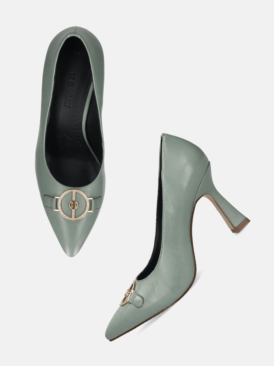 TT.BAGATT Barletta light green Premium Leather Pumps