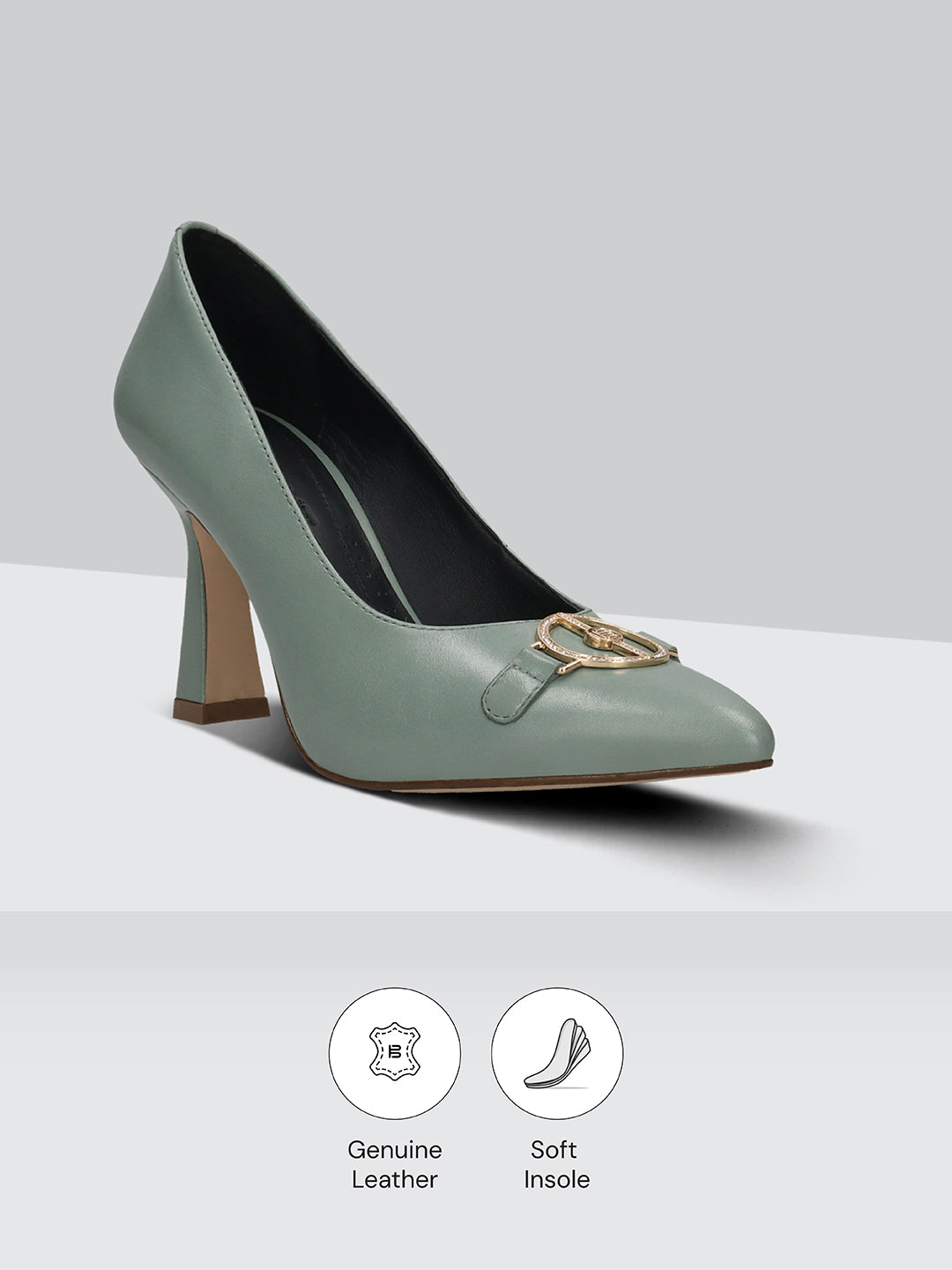 TT.BAGATT Barletta light green Premium Leather Pumps