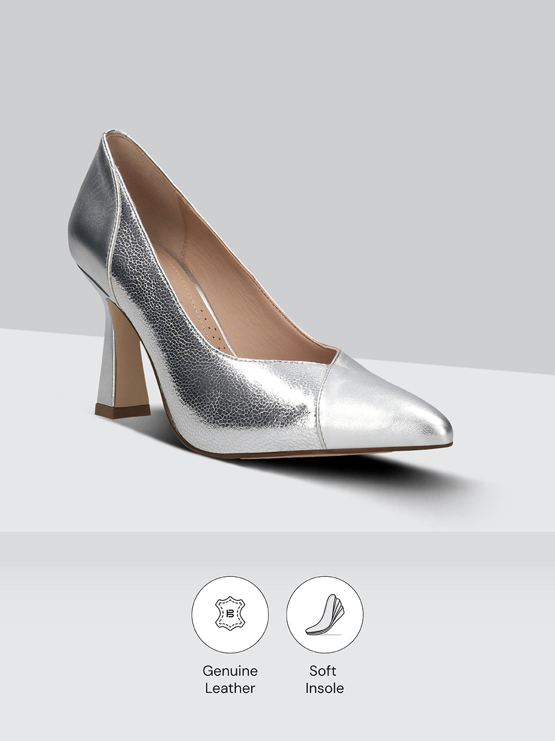 TT.BAGATT Barletta silver Premium Leather Pumps