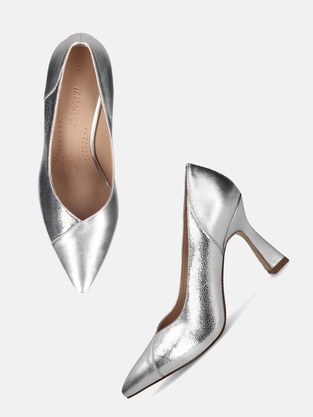 TT.BAGATT Barletta silver Premium Leather Pumps