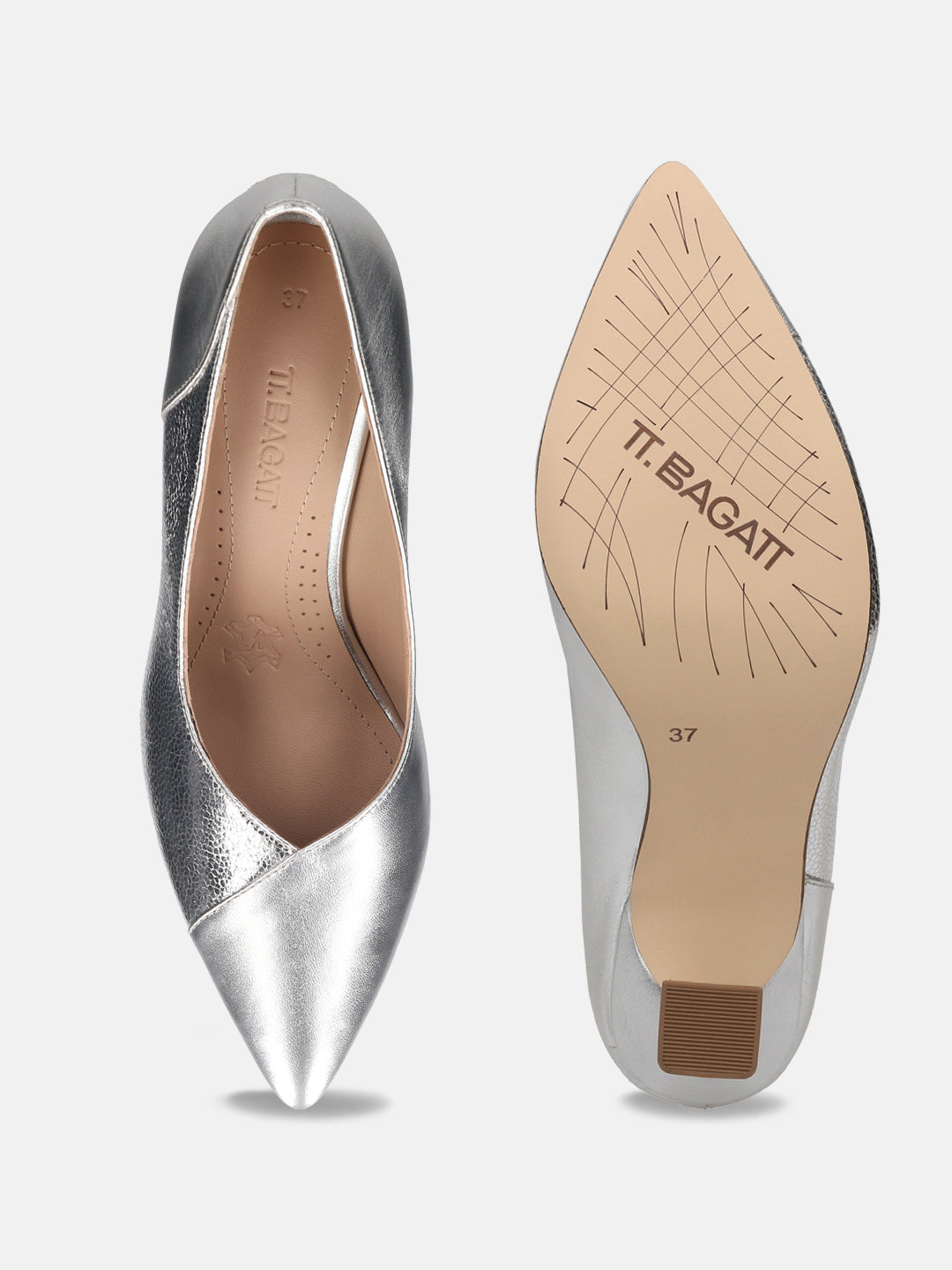 TT.BAGATT Barletta silver Premium Leather Pumps