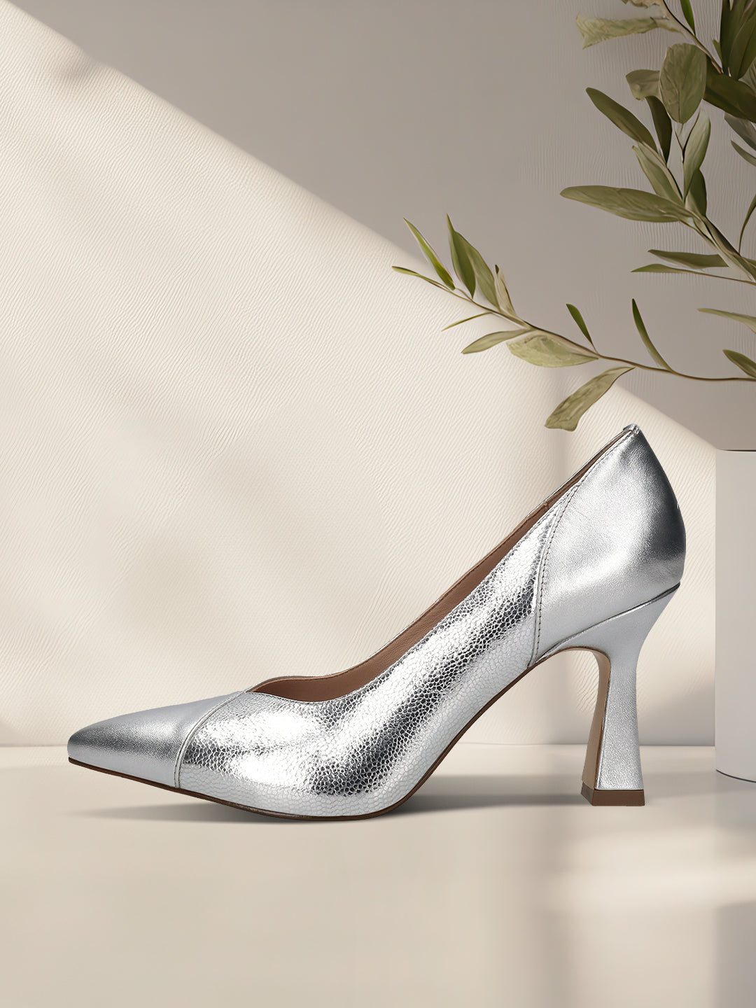 Barletta silver Premium Leather Pumps - Main Image
