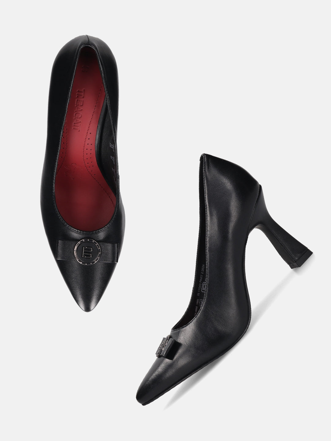 TT.BAGATT Barletta Black Premium Leather Pumps