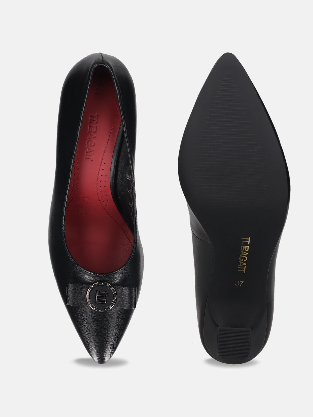 TT.BAGATT Barletta Black Premium Leather Pumps