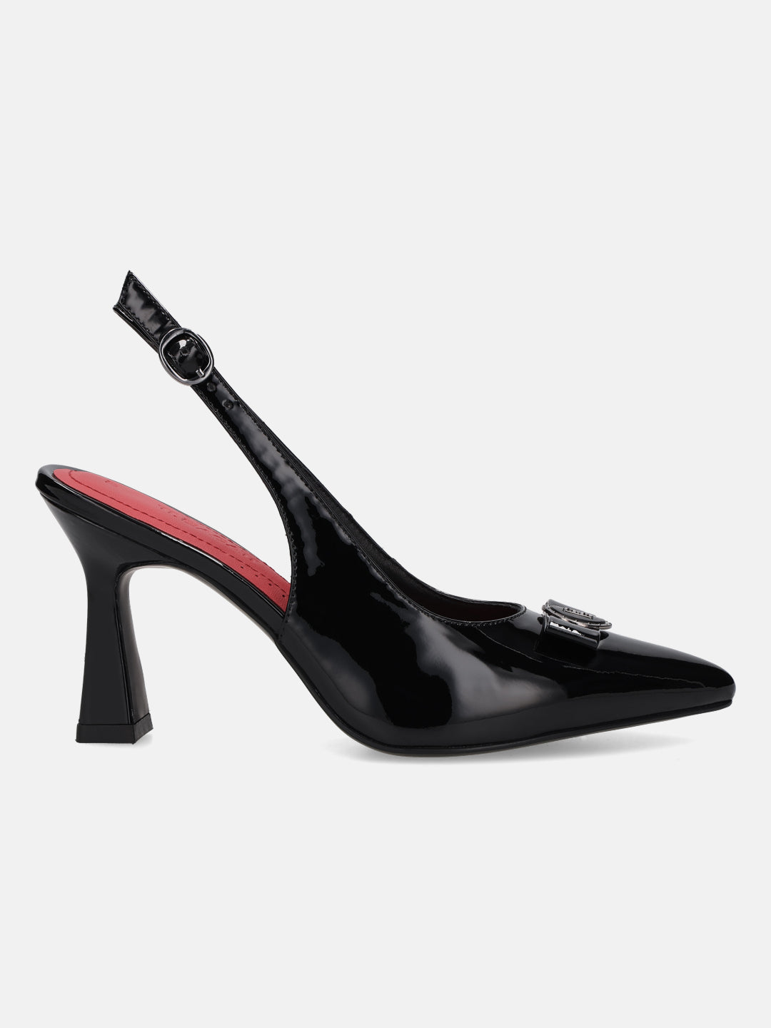 TT.BAGATT Barletta Black Premium Leather Slingback Stelitoes Heels